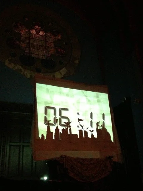 A Broken Liturgy with John Hart and Peter Rollins | 2013, Philadelphia | paper and projection, 15 x 18 feet
