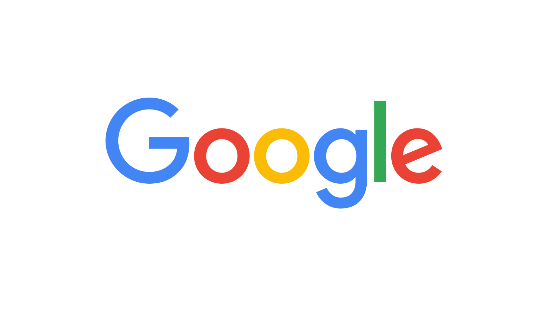 Google logo with multicolored letters on a transparent background.