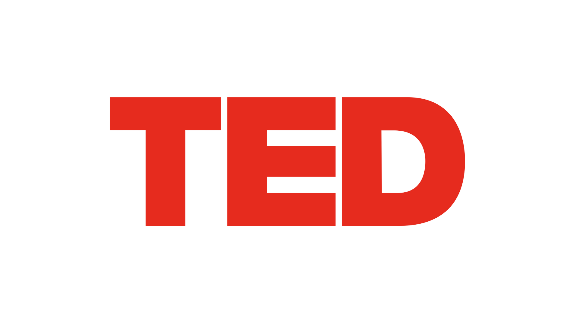 The red and black logo of TED with the word 'TED' in bold red letters.