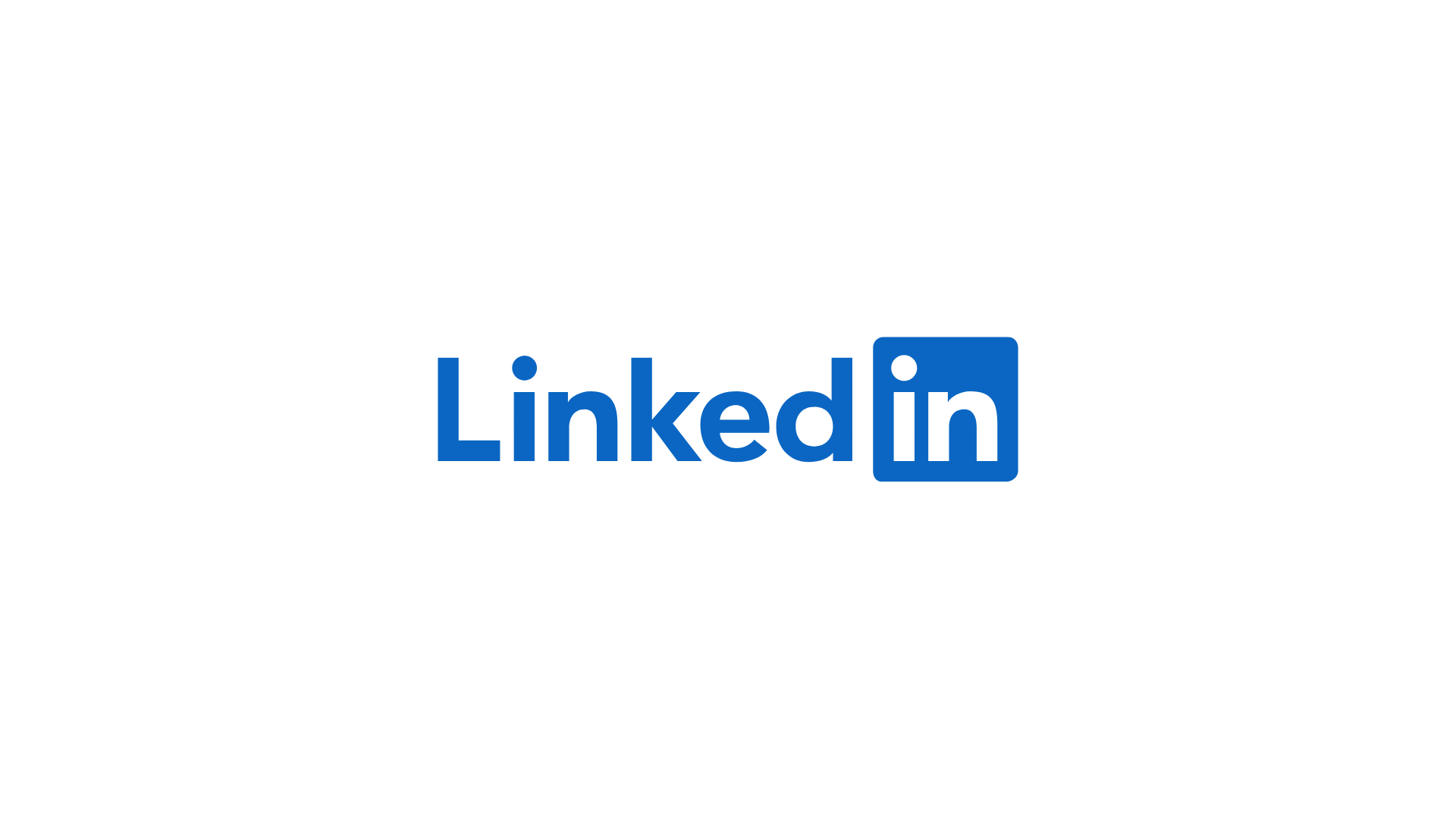 LinkedIn logo on a black background