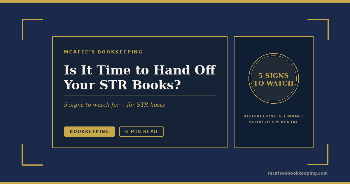 Is It Time to Hand Off Your STR Books? 5 Signs to Watch For