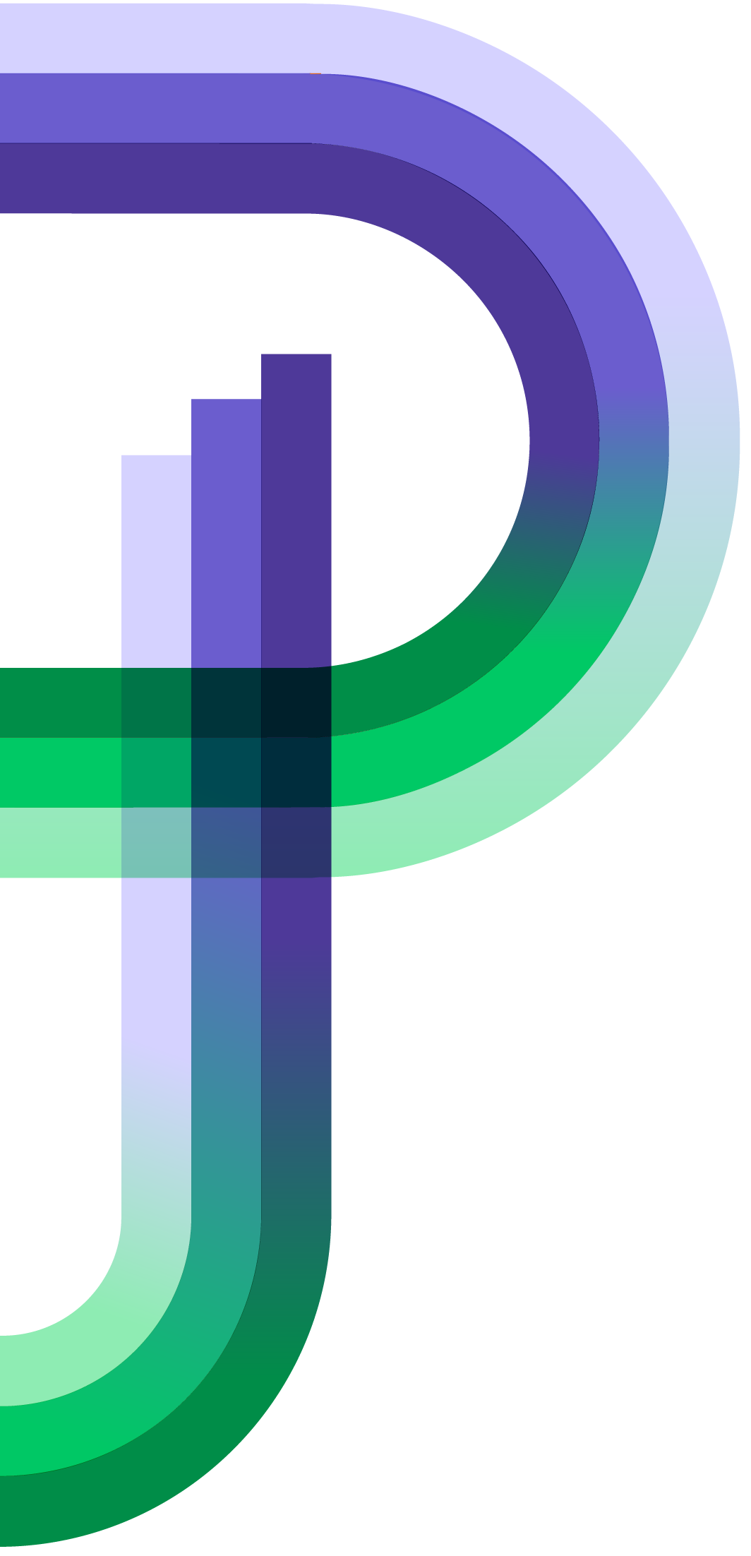 Abstract geometric art featuring bold, curved, and straight shapes.