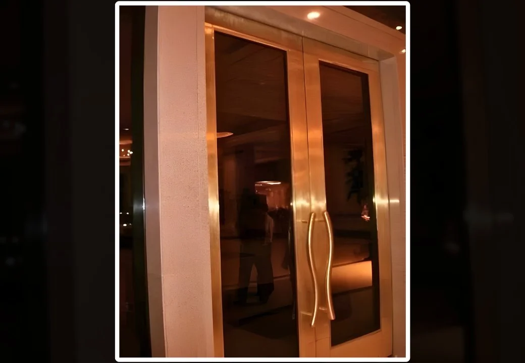 Brass Handle & Door Frame - NECC