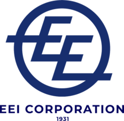 The logo of FEI Corporation, featuring a circular design with stylized letters and the text 'FEI CORPORATION 1961' below.