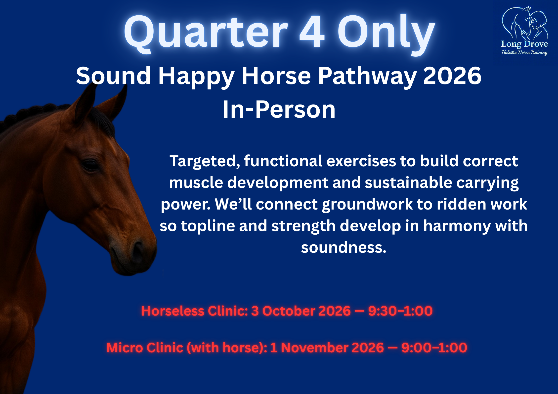 In-Person Quarter 4 Only Sound Happy Horse Pathway 2026
