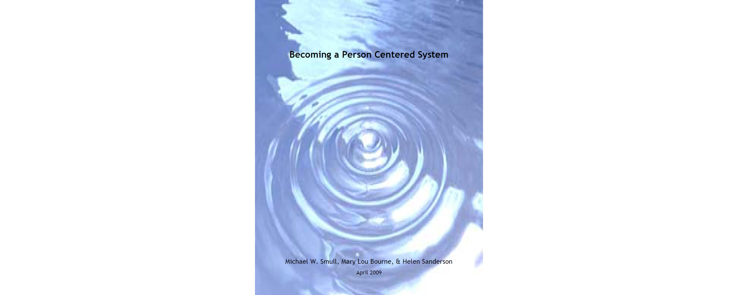 Becoming a Person-Centered System