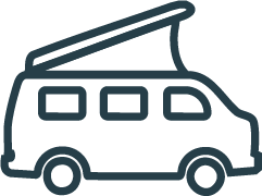 Outline of a camper van