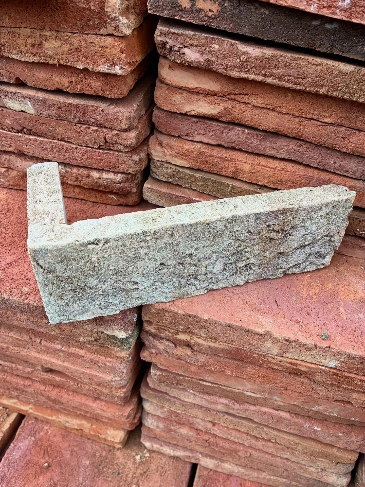 Brick slips and floor tiles on site at Effingham Road #haringey