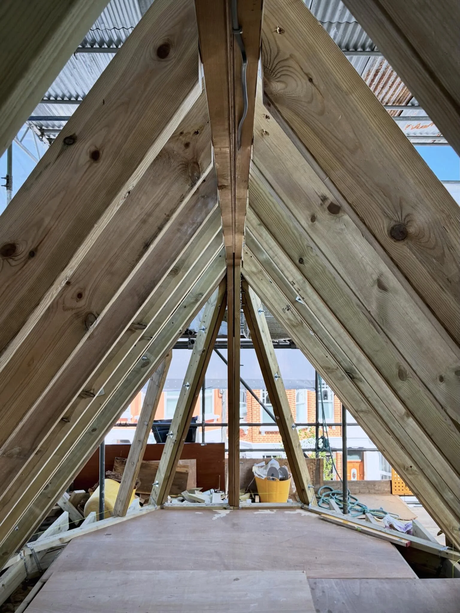 Loft works progressing at Seymour Road #haringey #architecture