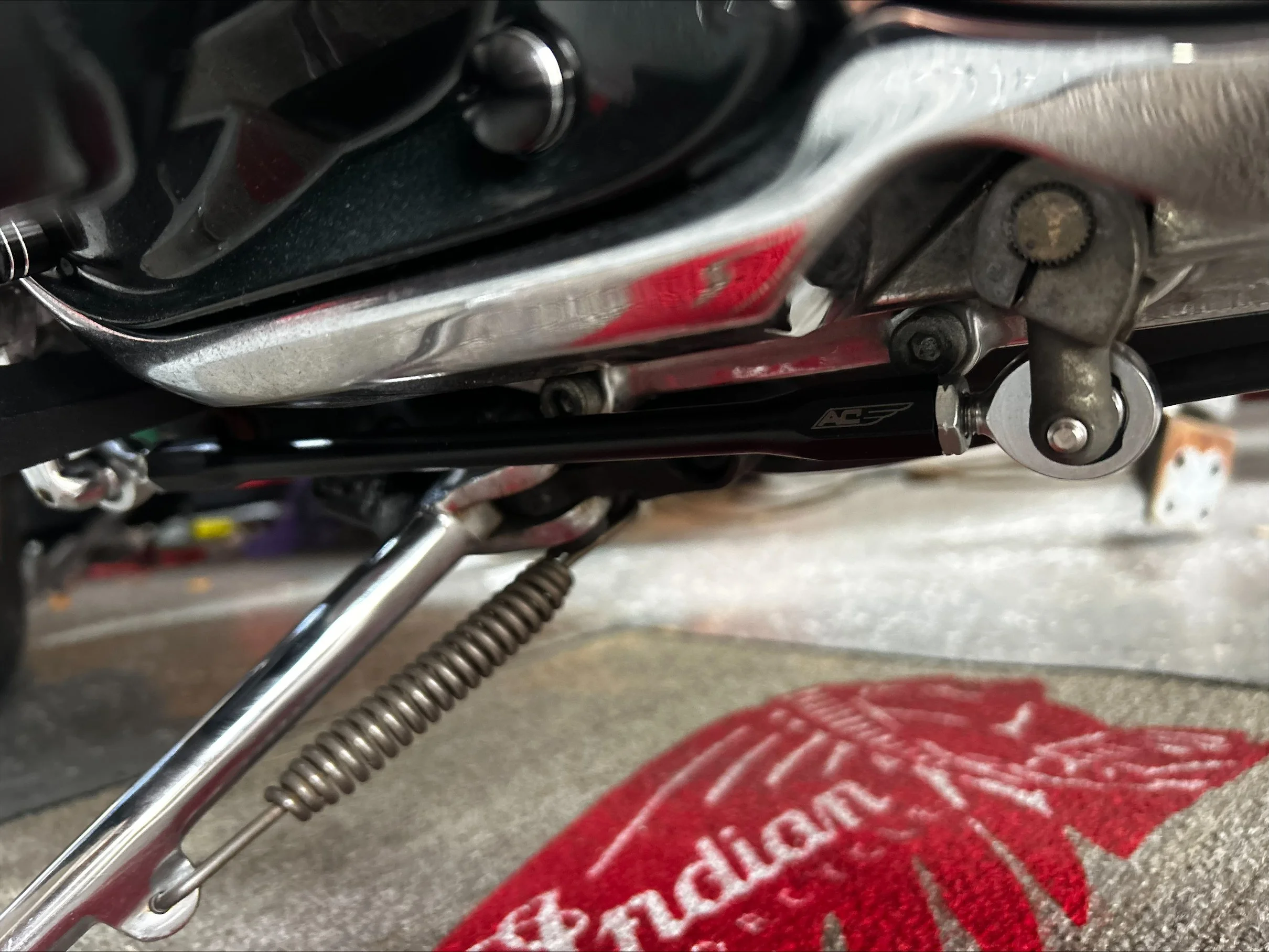 Ripper Pole Shift Rod installed on a Chieftain 