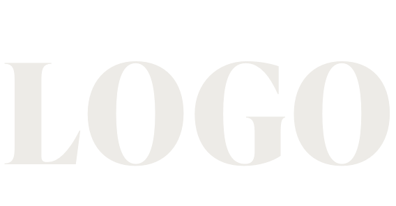 The word 'LOGO' in large, bold, gray letters on a black background.
