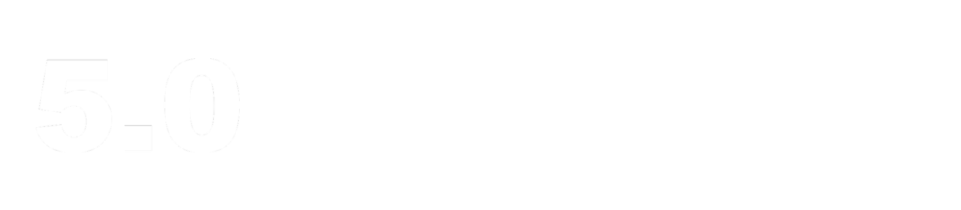 Five-star rating graphic with a 5.0 out of 5 stars rating