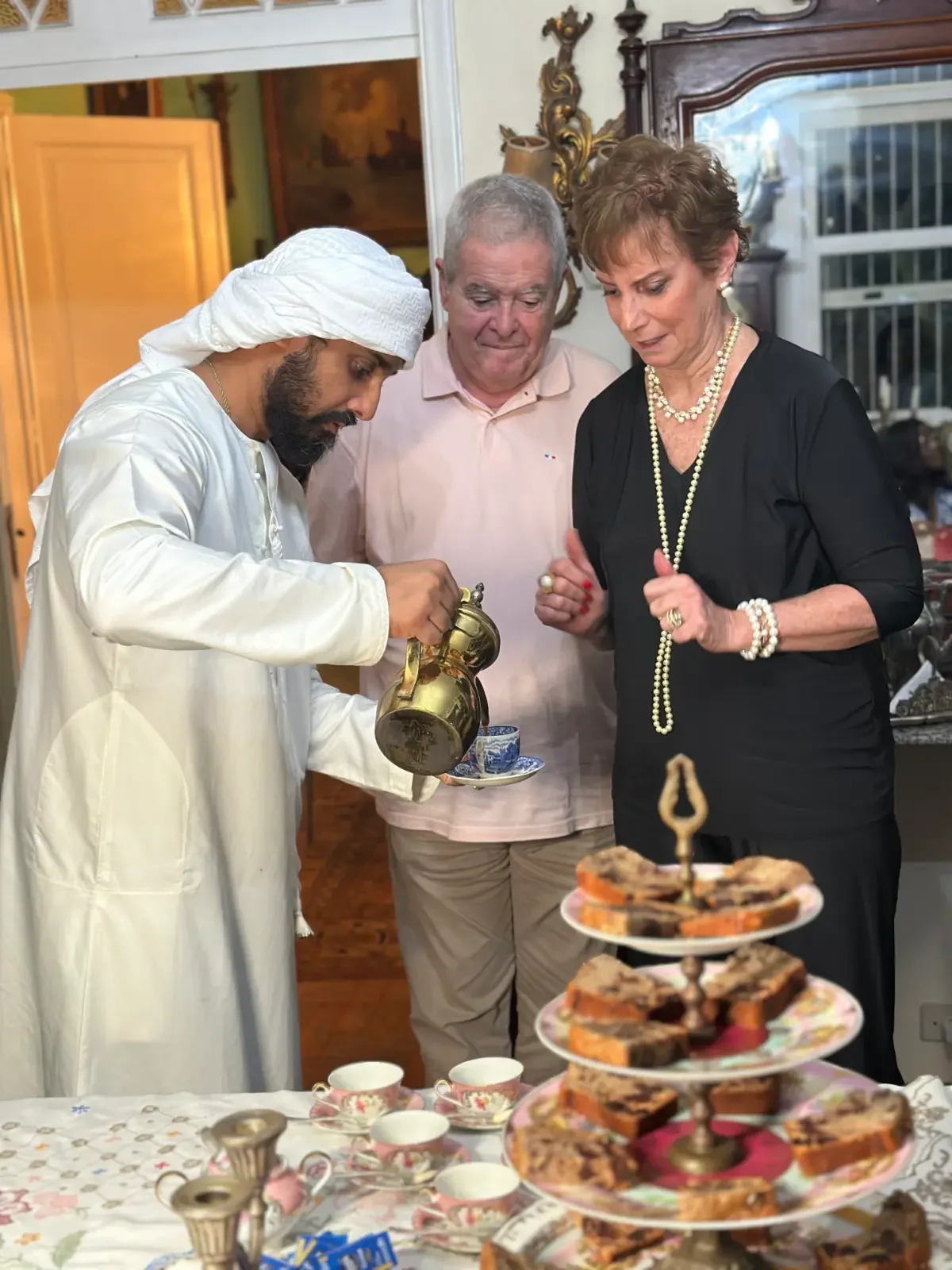 Specialty Coffee events in phoenix, Arizona offering coffee from Volcanic Coffee from Brazil. Baklava, Bateel, and Kharak Chai.