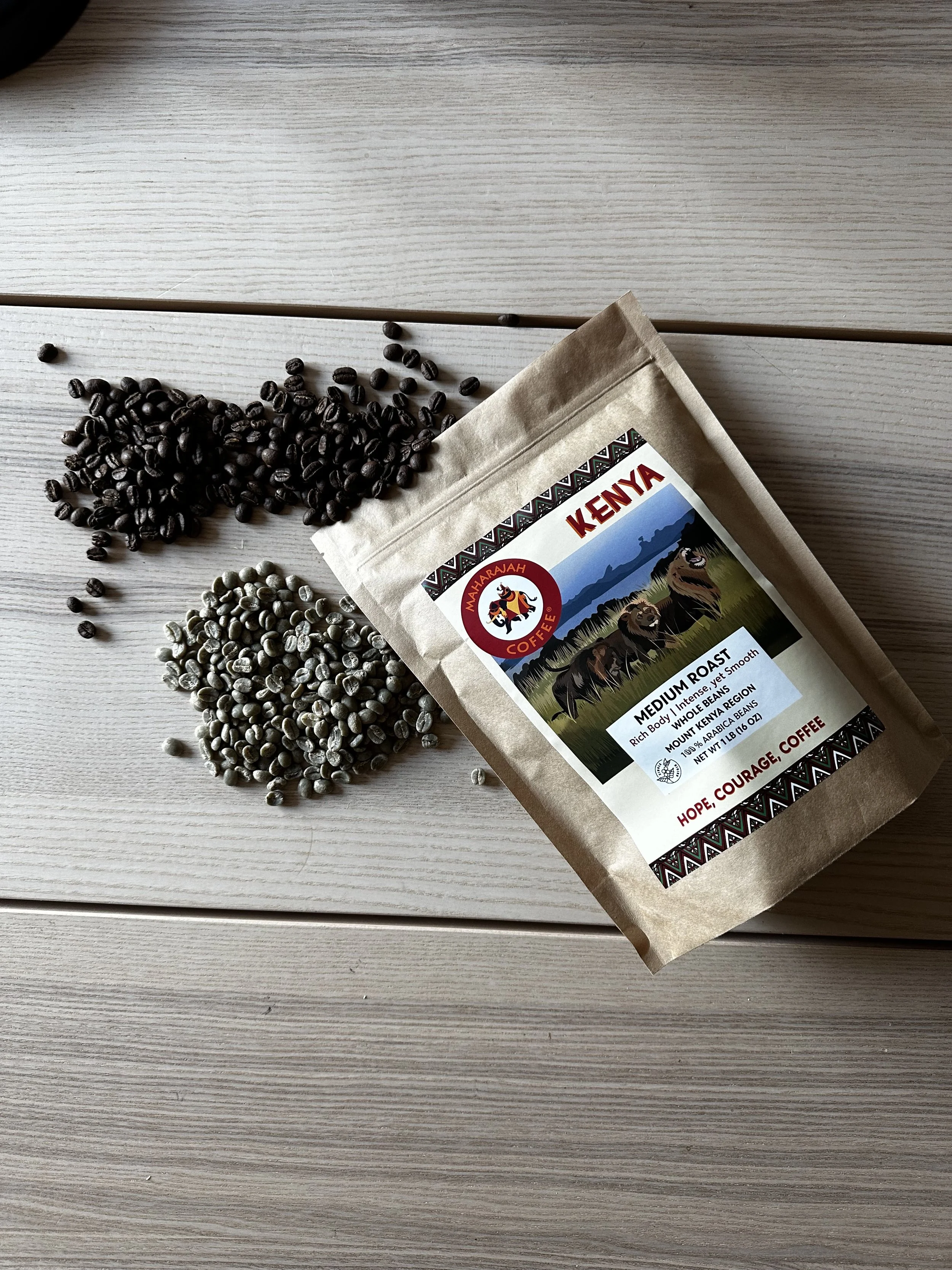 Kenyan AA Single Origin Specialty Coffee. Organic, Fair Trade,
