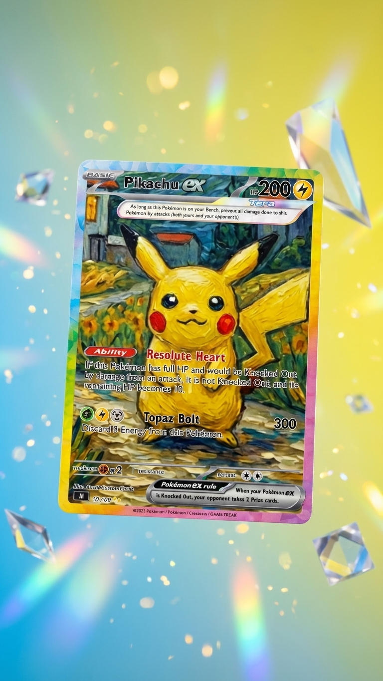 Pikachu Pokémon Van Gogh Art