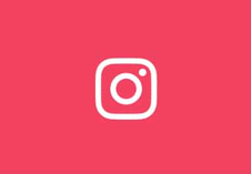 Instagram logo on a pink background