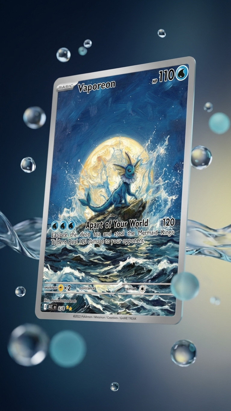 Little Mermaid inspired pokemon art Ft Vaporean