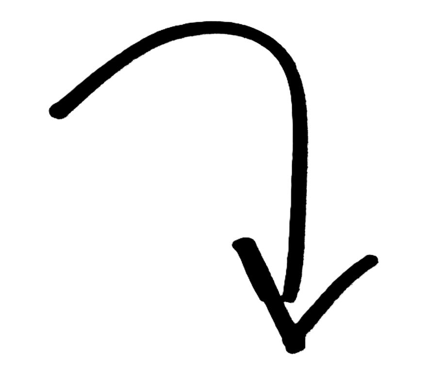 A simple black line drawing of a curved hook or wire on a white background.