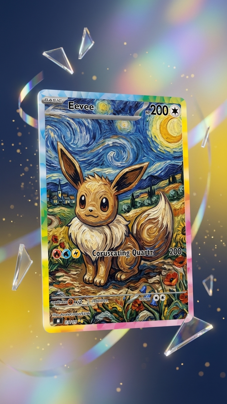 Eevee Van Gogh Pokemon Card