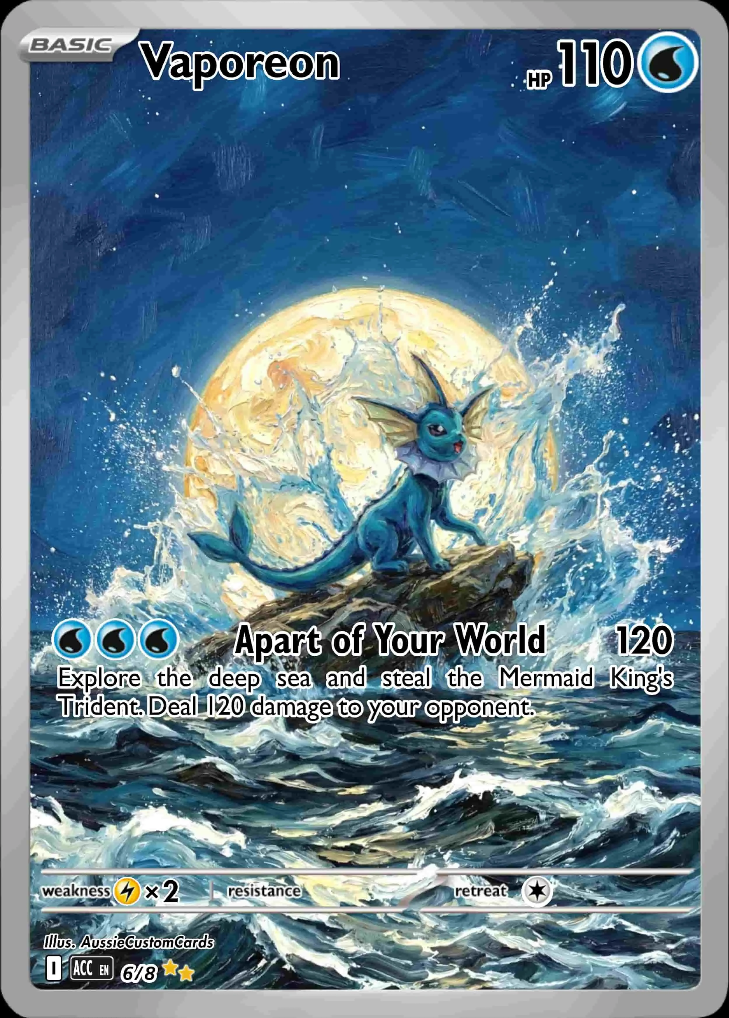 Little Mermaid inspired pokemon art Ft Vaporean