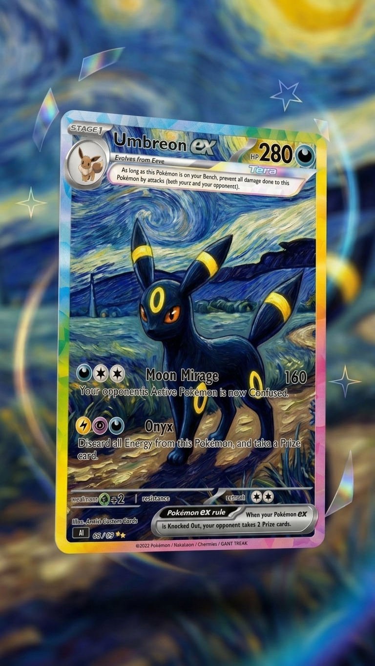Umbreon Van Gogh Pokemon Card