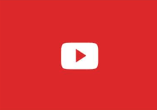 YouTube play button icon on a red background