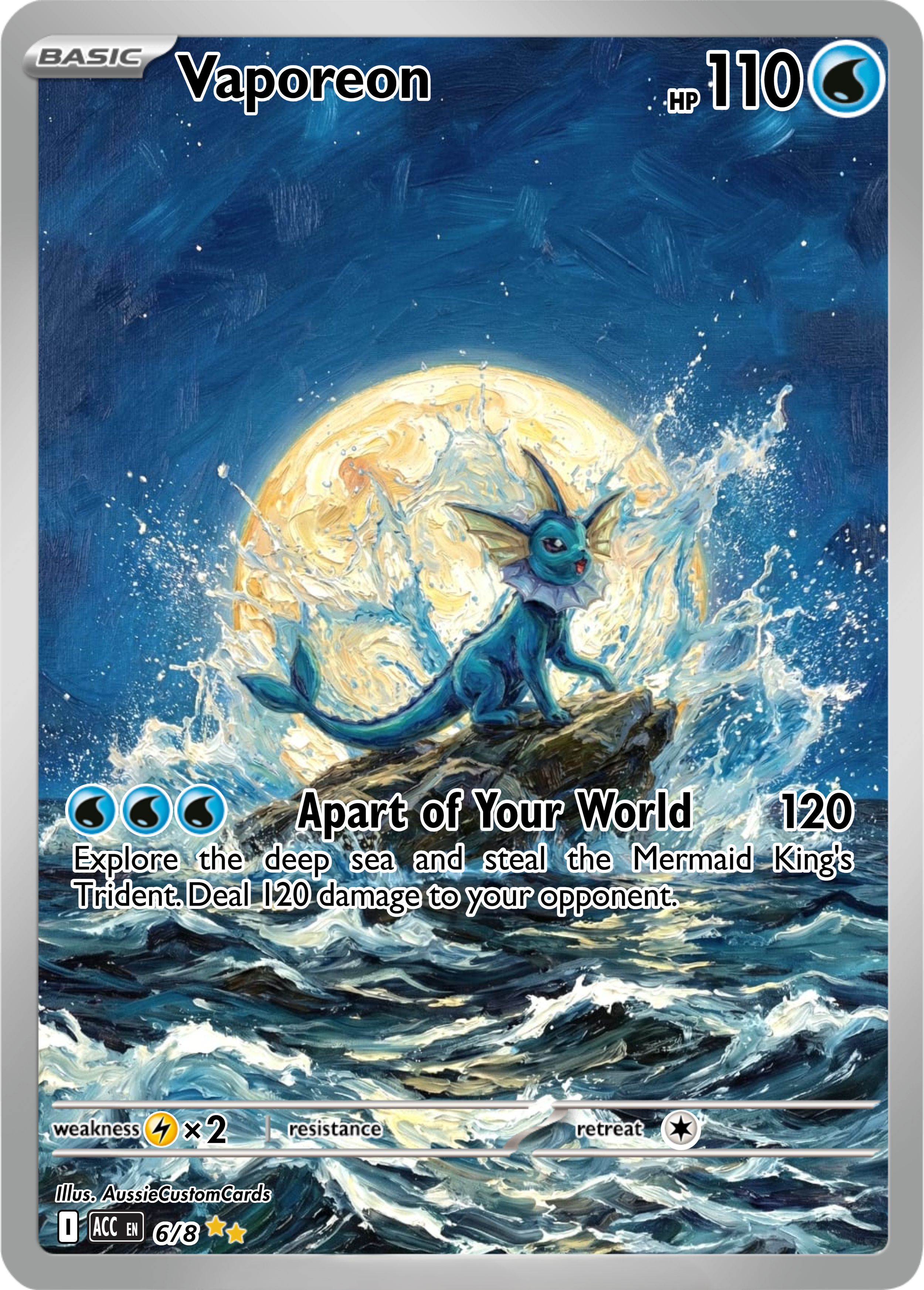 Little Mermaid inspired pokemon art Ft Vaporean