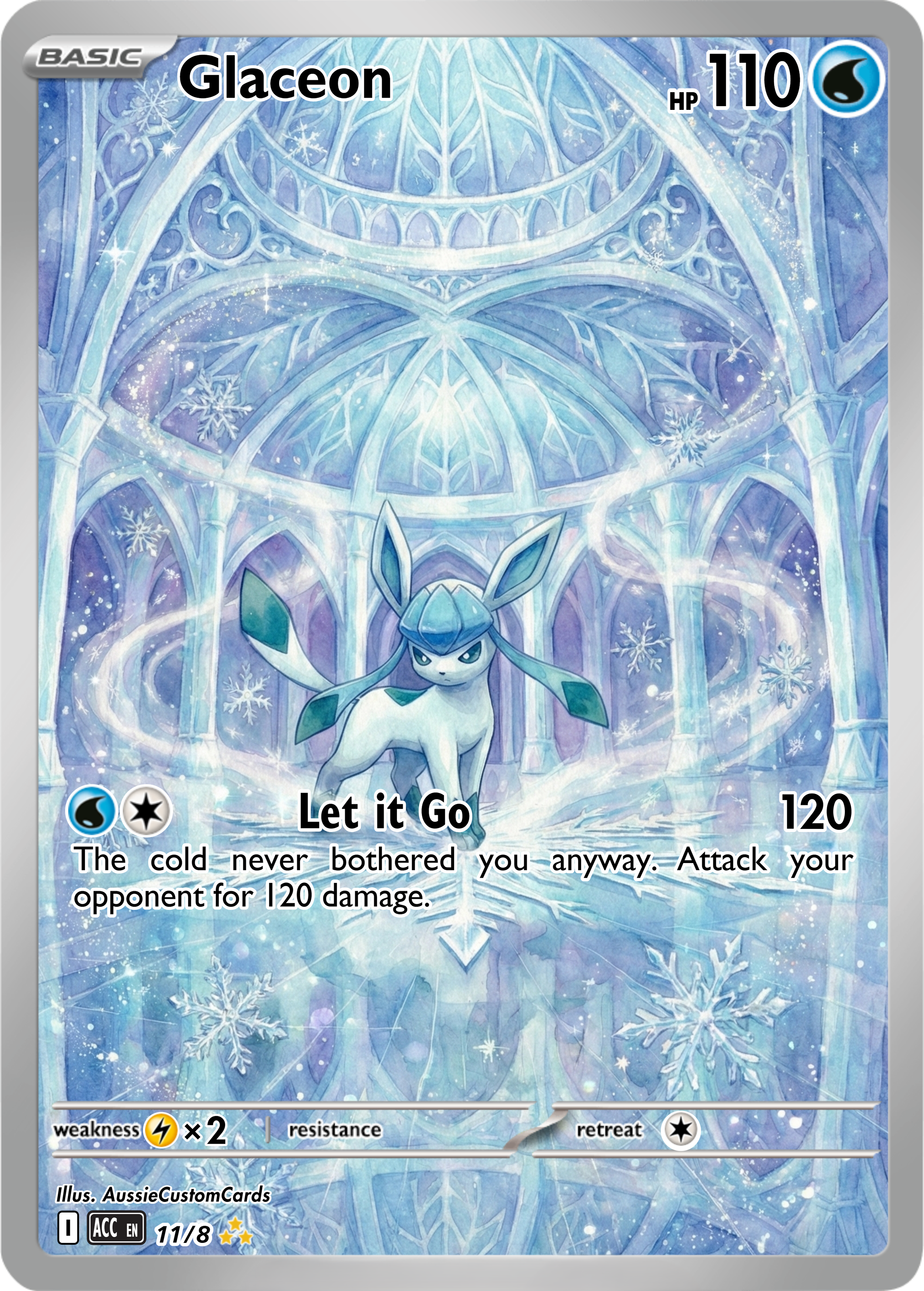 Disney Frozen inspired art featuring glaceon
