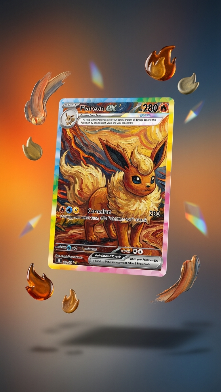 Flareon Van Gogh Pokemon Card