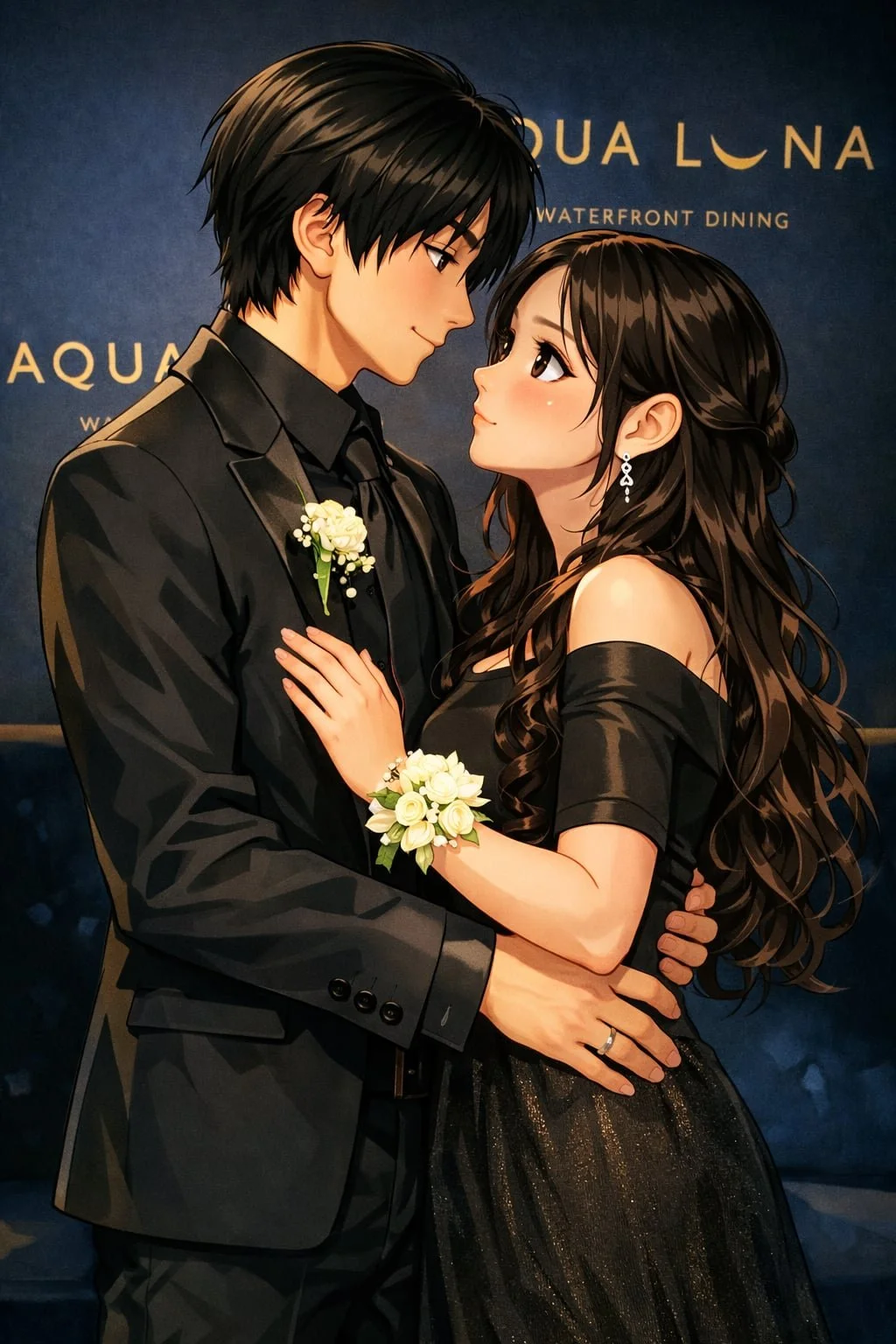 Circular badge with a blue border and yellow accents, featuring an hourglass icon in the center. The text around the border reads 'PENDING APPROVAL' and the bottom text says 'We're reviewing it, stay tuned!'