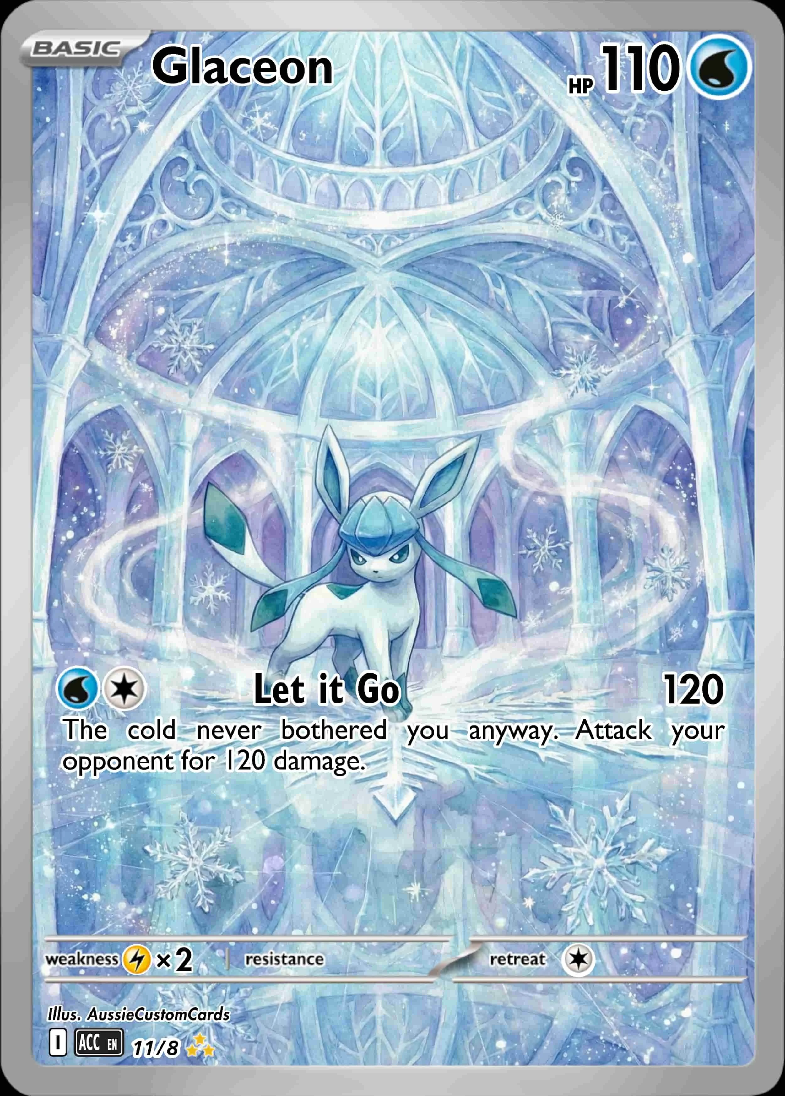 Disney Frozen inspired art featuring glaceon