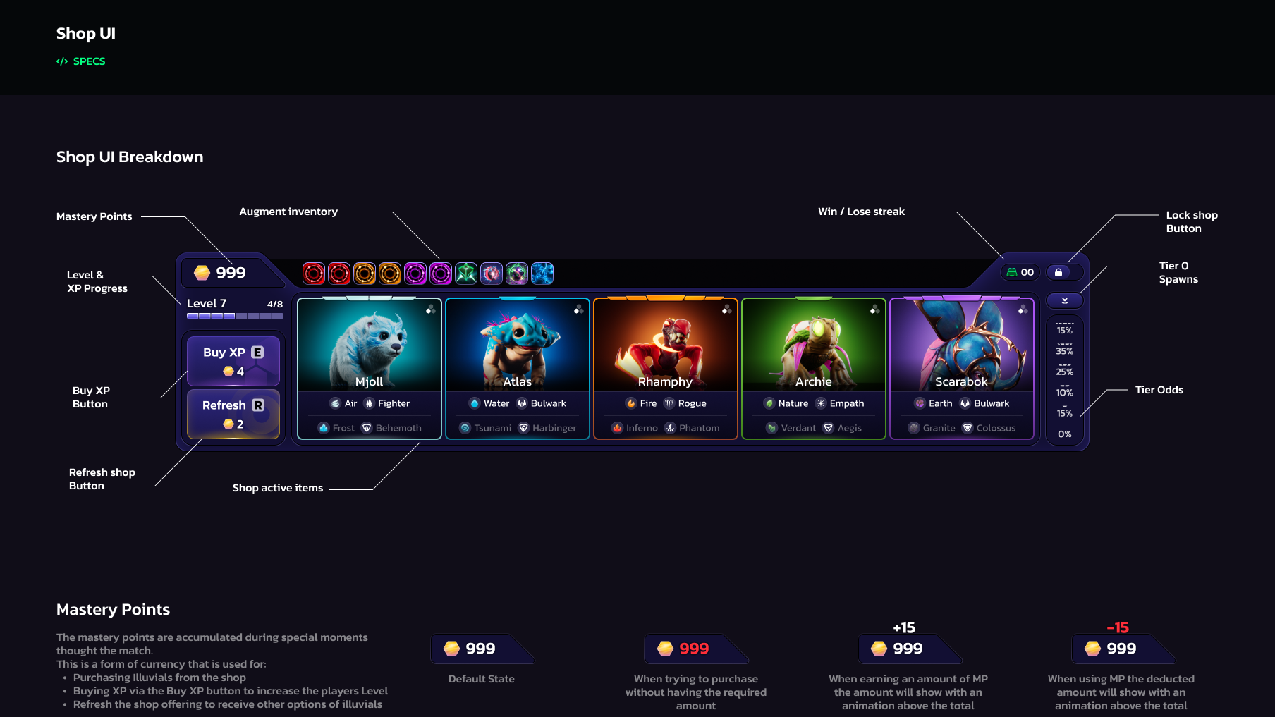 Illuvium - Game UXUI Design System