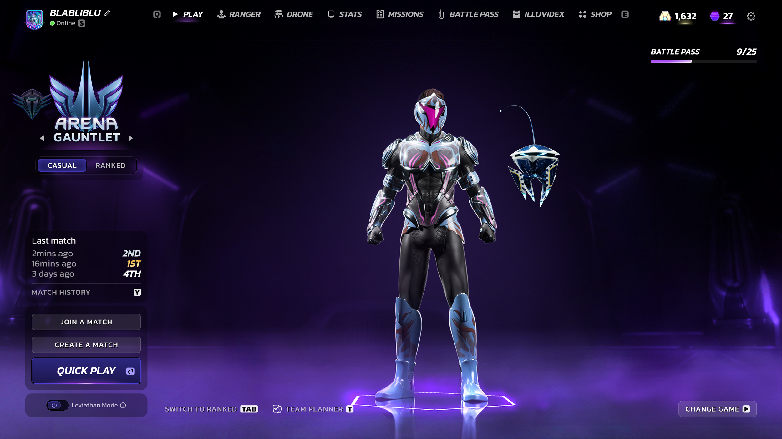 Illuvium Arena Menu