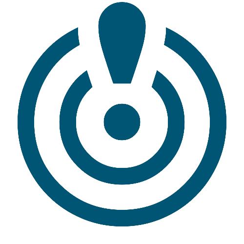 Icon of a power button with a circular arrow around it and an exclamation mark at the top.