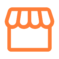 Storefront or shop icon with an awning