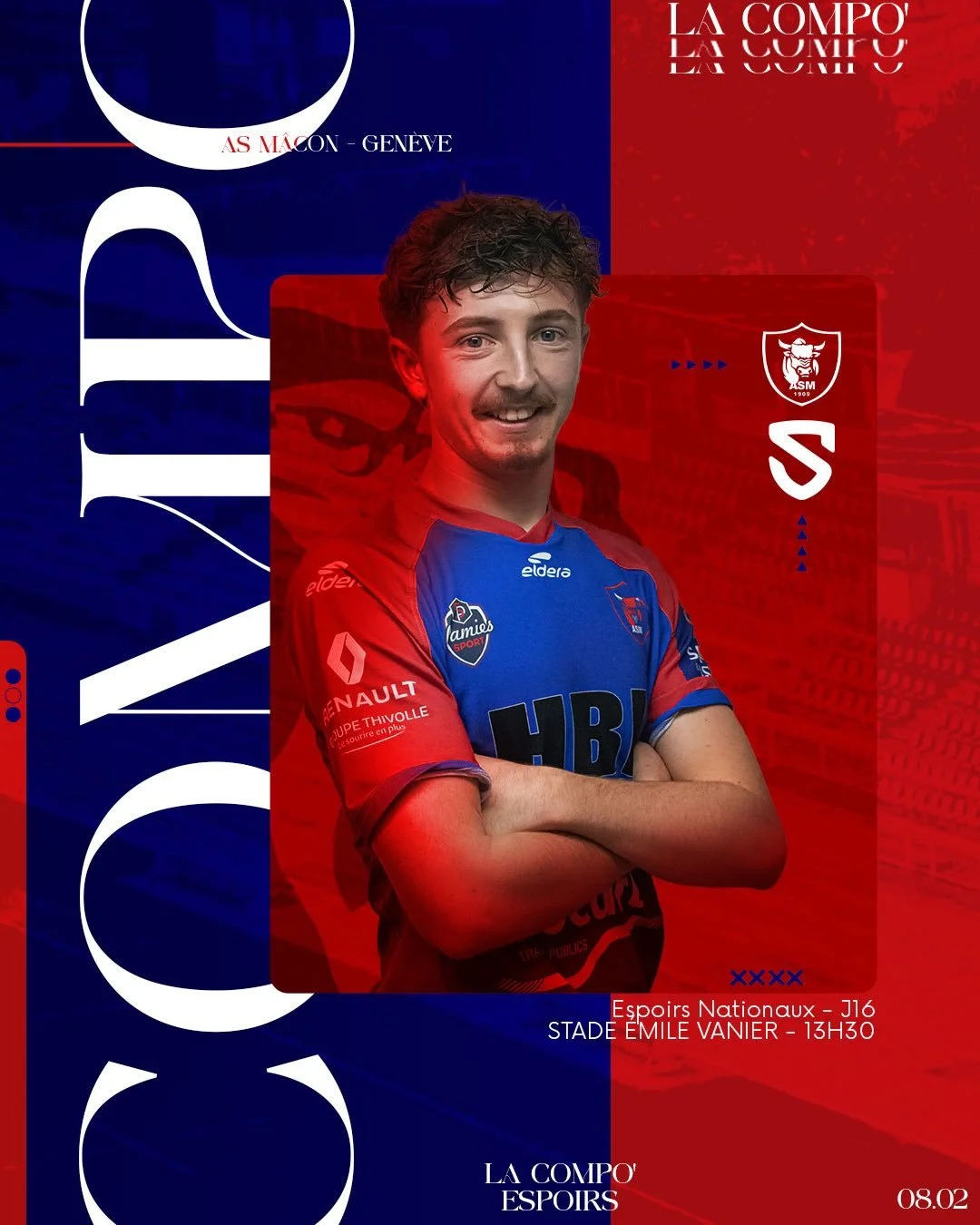 𝐂𝐎𝐌𝐏𝐎 𝐄𝐒𝐏𝐎𝐈𝐑𝐒

D&eacute;couvrez la composition de nos Espoirs face &agrave; Gen&egrave;ve ! 🐂

🕒 13h30
🏟️ Stade &Eacute;mile Vanier

𝐄𝐧𝐬𝐞𝐦𝐛𝐥𝐞, 𝓡𝓸𝓾𝓰𝓮 &amp; 𝓑𝓵𝓮𝓾 🔴🔵