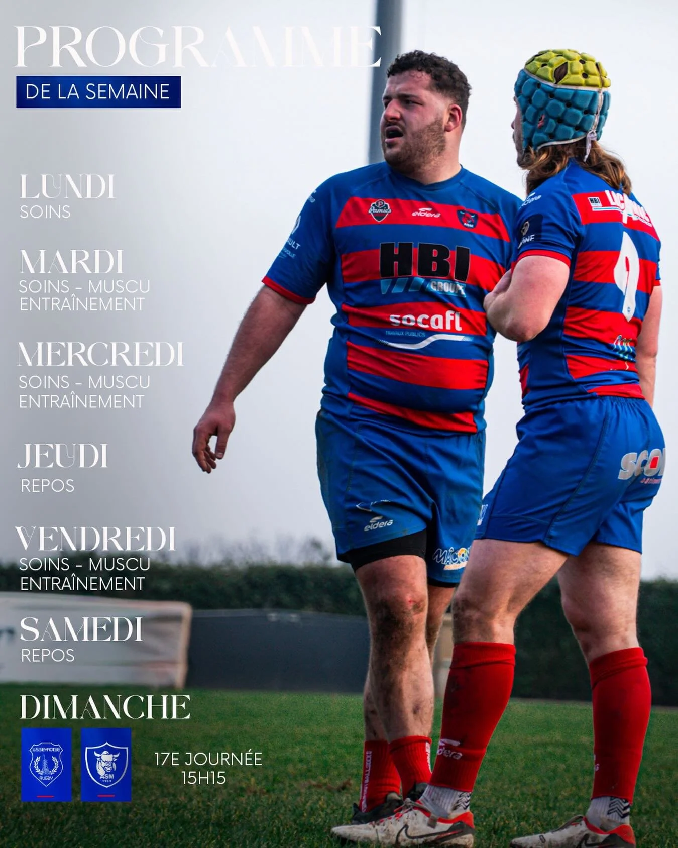 𝐋𝐄 𝐏𝐑𝐎𝐆𝐑𝐀𝐌𝐌𝐄 𝐃𝐄 𝐋𝐀 𝐒𝐄𝐌𝐀𝐈𝐍𝐄

Cap d&eacute;sormais sur le d&eacute;placement face &agrave; l&rsquo;US Seynoise pour pr&eacute;parer ce dernier match de ce bloc !

🏟️ Stade Marquet
🕓 Espoirs : 13h30
🕕 &Eacute;quipe premi&egrave;