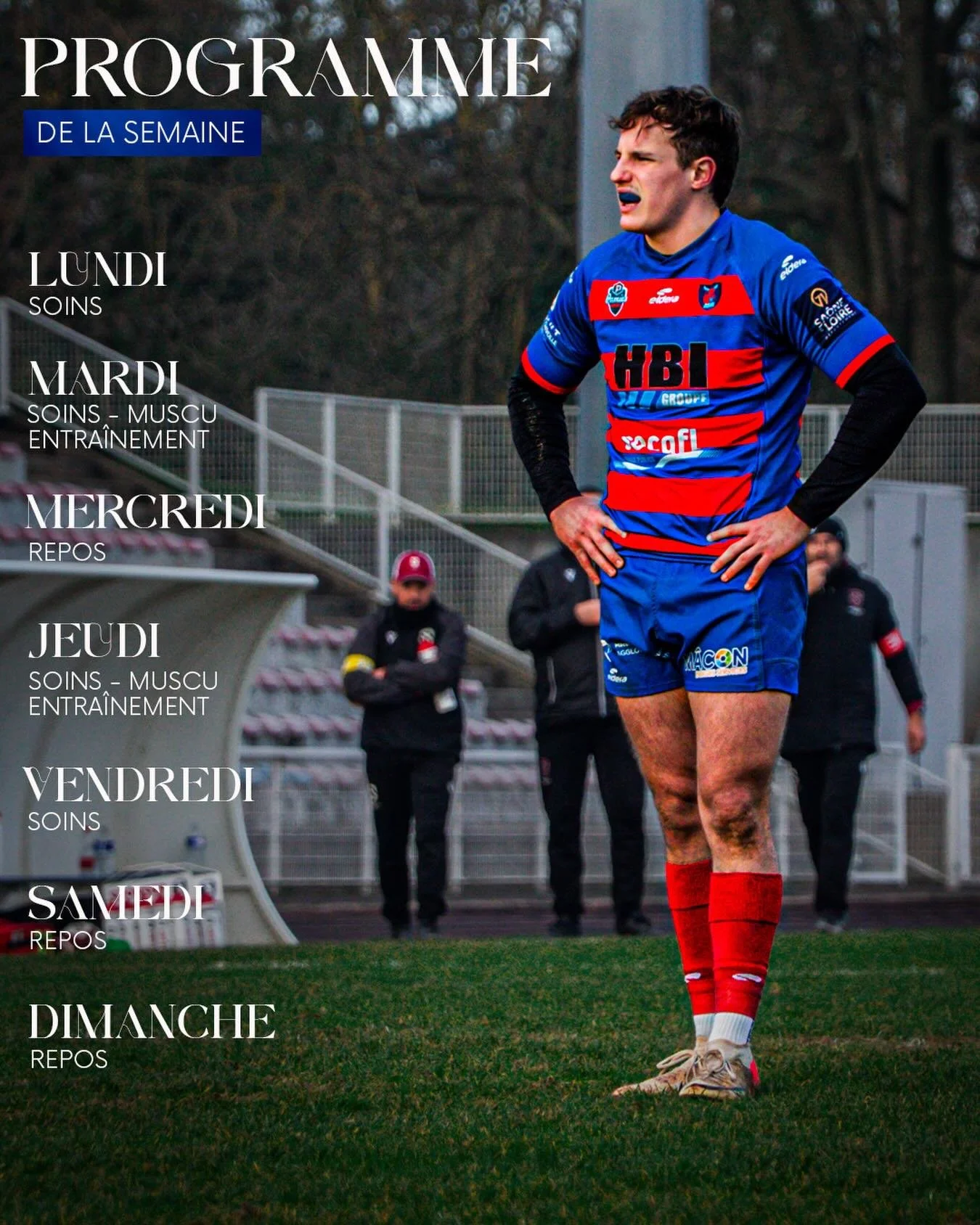 𝐏𝐑𝐎𝐆𝐑𝐀𝐌𝐌𝐄 𝐃𝐄 𝐋𝐀 𝐒𝐄𝐌𝐀𝐈𝐍𝐄

Semaine de repos pour nos joueurs avant d&rsquo;entamer un bloc de deux matchs avec notamment la r&eacute;ception d&rsquo;Aubenas le 1er mars au Stade Emile Vanier !

𝐄𝐧𝐬𝐞𝐦𝐛𝐥𝐞 𝐑𝐨𝐮𝐠𝐞 &amp; 𝐁𝐥