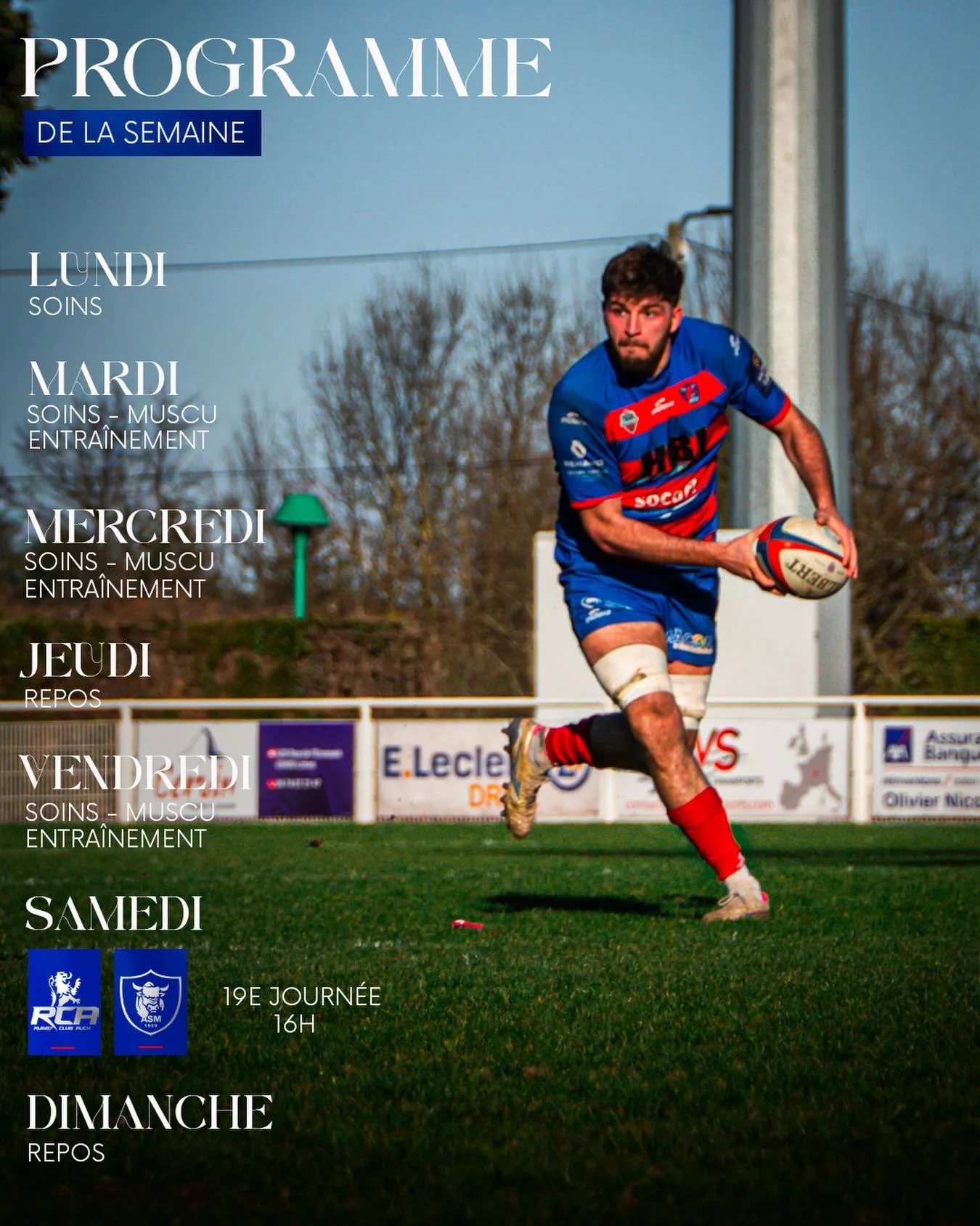 𝐏𝐑𝐎𝐆𝐑𝐀𝐌𝐌𝐄 𝐃𝐄 𝐋𝐀 𝐒𝐄𝐌𝐀𝐈𝐍𝐄

Cap d&eacute;sormais sur le d&eacute;placement &agrave; Auch pour pr&eacute;parer ce dernier match de ce bloc !

🏟️ Stade Jacques Fouroux
🕓 Espoirs : 14h
🕕 &Eacute;quipe premi&egrave;re : 16H

𝐄𝐧𝐬𝐞?