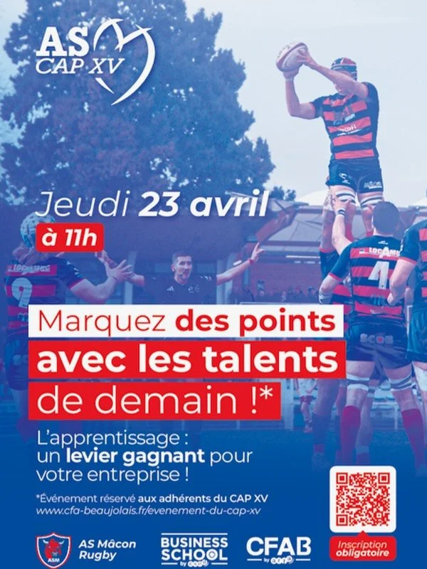𝐏𝐀𝐑𝐓𝐄𝐍𝐀𝐈𝐑𝐄𝐒 𝐃𝐔 𝐂𝐀𝐏 𝐗𝐕

Rejoignez-nous sur le terrain de l&rsquo;apprentissage et d&eacute;couvrez comment votre entreprise peut marquer des points gr&acirc;ce aux talents de demain ! 

Dans le cadre du partenariat avec le club des p