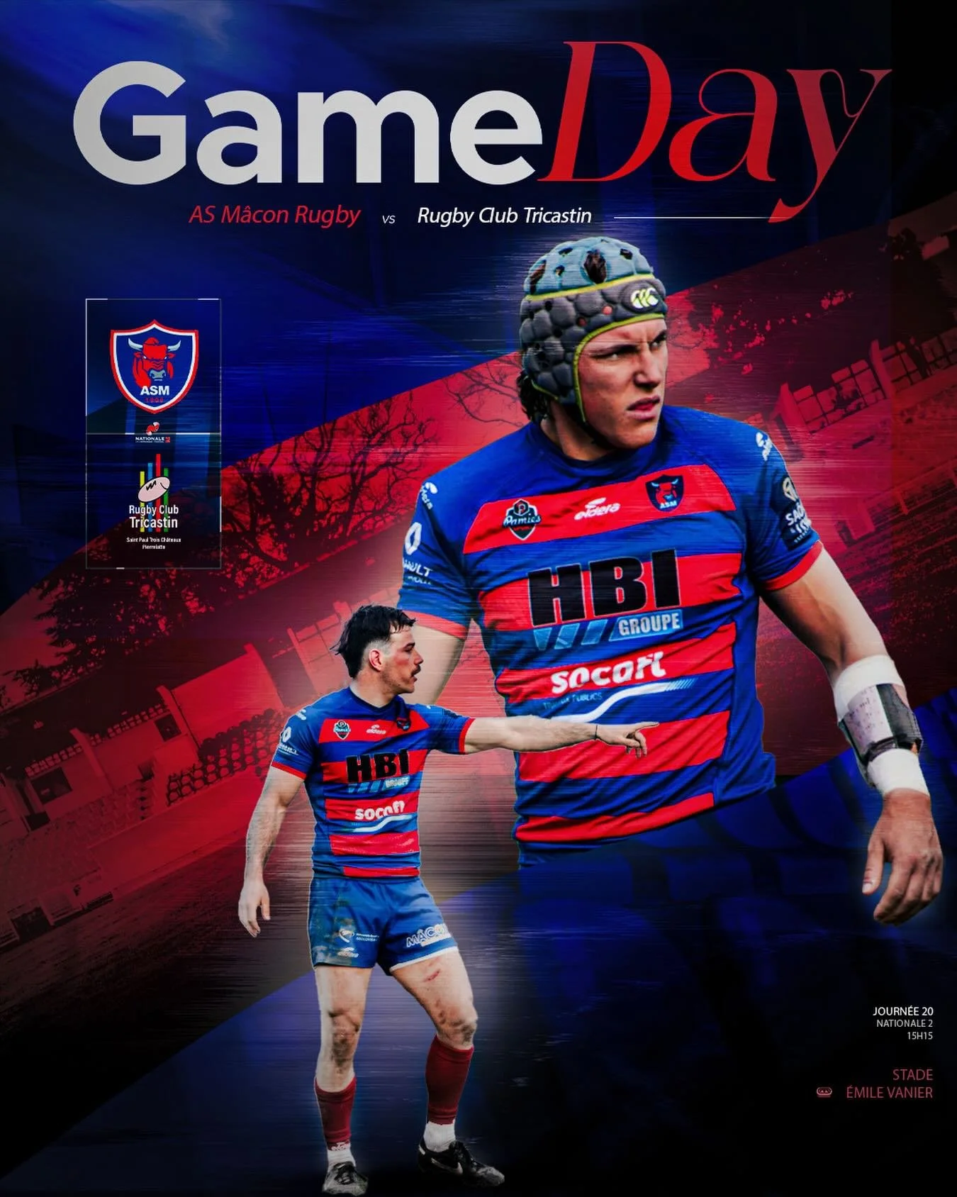 𝐉𝐎𝐔𝐑 𝐃𝐄 𝐌𝐀𝐓𝐂𝐇 🐂

On compte sur vous pour venir encourager nos joueurs face &agrave; Tricastin !

🔜 TRICASTIN
🏟️ Stade &Eacute;mile Vanier
🕦 15h15

Nos espoirs commenceront en lever de rideau &agrave; 13h30 !

𝐄𝐧𝐬𝐞𝐦𝐛𝐥𝐞 𝐑𝐨𝐮𝐠?