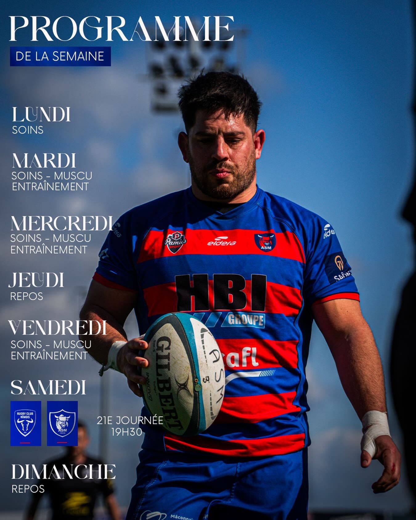 𝐏𝐑𝐎𝐆𝐑𝐀𝐌𝐌𝐄 𝐃𝐄 𝐋𝐀 𝐒𝐄𝐌𝐀𝐈𝐍𝐄

5 jours avant d&rsquo;entamer le dernier d&eacute;placement de la phase r&eacute;guli&egrave;re samedi 👊

🔜 RC N&Icirc;MES
🏟️ Stade Nicolas Kaufmann 
🕓 Espoirs : 17h30
🕕 &Eacute;quipe premi&egrave;re 