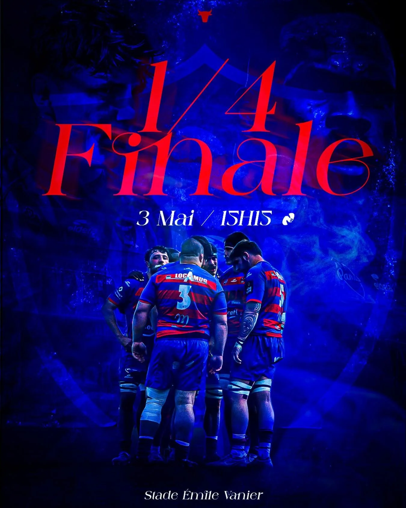 𝟏/𝟒 𝐃𝐄 𝐅𝐈𝐍𝐀𝐋𝐄 

Rendez-vous le 3 mai &agrave; la maison pour un quart de finale &ocirc; combien important !

Un match sec, avec un seul objectif : d&eacute;crocher la qualification pour les demi-finales !

👉 Nous conna&icirc;trons notre ad