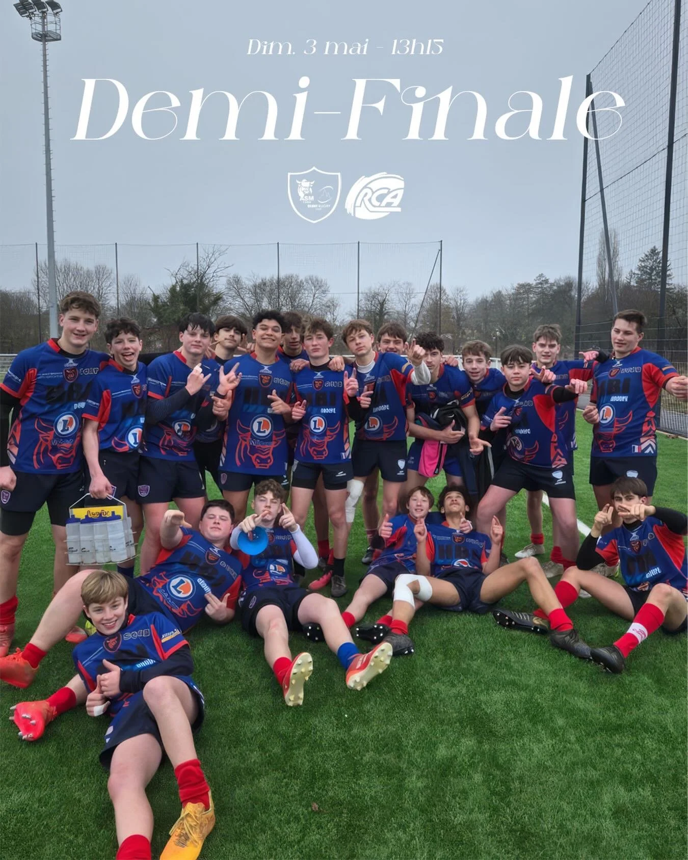 𝐍𝐎𝐒 𝐌𝟏𝟔 𝐄𝐍 𝐃𝐄𝐌𝐈-𝐅𝐈𝐍𝐀𝐋𝐄 🔥

Quelle saison pour nos M16 ! 

Apr&egrave;s de belles performances, ils d&eacute;crochent une place en demi-finale 👊
Ce dimanche, ils affronteront Auxerre &agrave; 13h15 pour le match aller, juste avant c