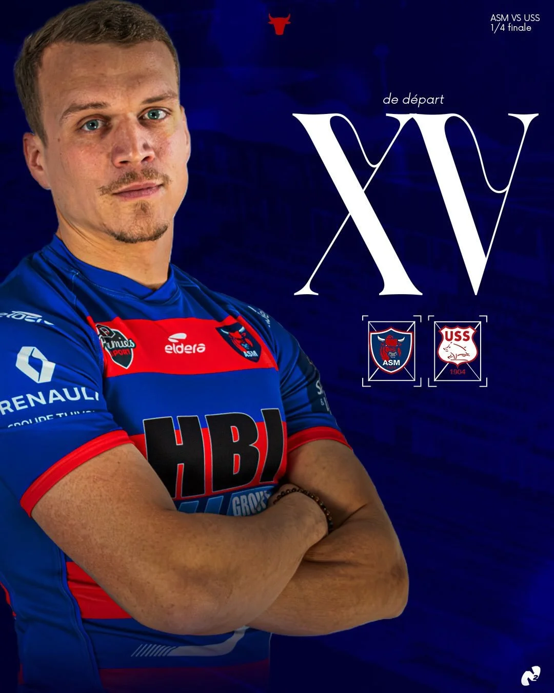 𝐋𝐄 𝐗𝐕

D&eacute;couvrez les hommes retenus pour ce 1/4 de finale de Nationale 2 🐂

🔜 SALLES
🕒 15h15
🏟️ Stade &Eacute;mile Vanier

𝐄𝐧𝐬𝐞𝐦𝐛𝐥𝐞, 𝓡𝓸𝓾𝓰𝓮 &amp; 𝔅𝔩𝔢𝔲 🔴🔵