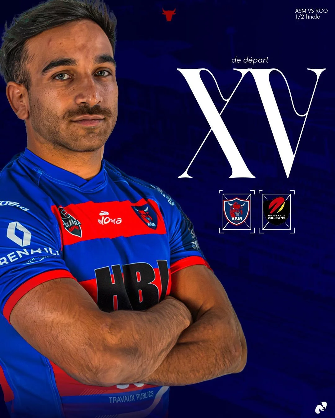 𝐋𝐄 𝐗𝐕

D&eacute;couvrez les hommes retenus pour cette 1/2 finale de Nationale 2 🐂

🔜 ORL&Eacute;ANS
🕒 15h15
🏟️ Stade &Eacute;mile Vanier

𝐄𝐧𝐬𝐞𝐦𝐛𝐥𝐞, 𝓡𝓸𝓾𝓰𝓮 &amp; 𝔅𝔩𝔢𝔲 🔴🔵