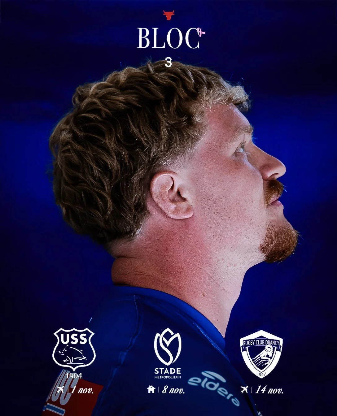 𝐁𝐋𝐎𝐂 𝟑 

Nos joueurs entament le troisi&egrave;me bloc de la saison, qui d&eacute;butera ce dimanche avec un d&eacute;placement &agrave; Salles ! 

𝐄𝐧𝐬𝐞𝐦𝐛𝐥𝐞 𝐑𝐨𝐮𝐠𝐞 &amp; 𝐁𝐥𝐞𝐮 🔴🔵