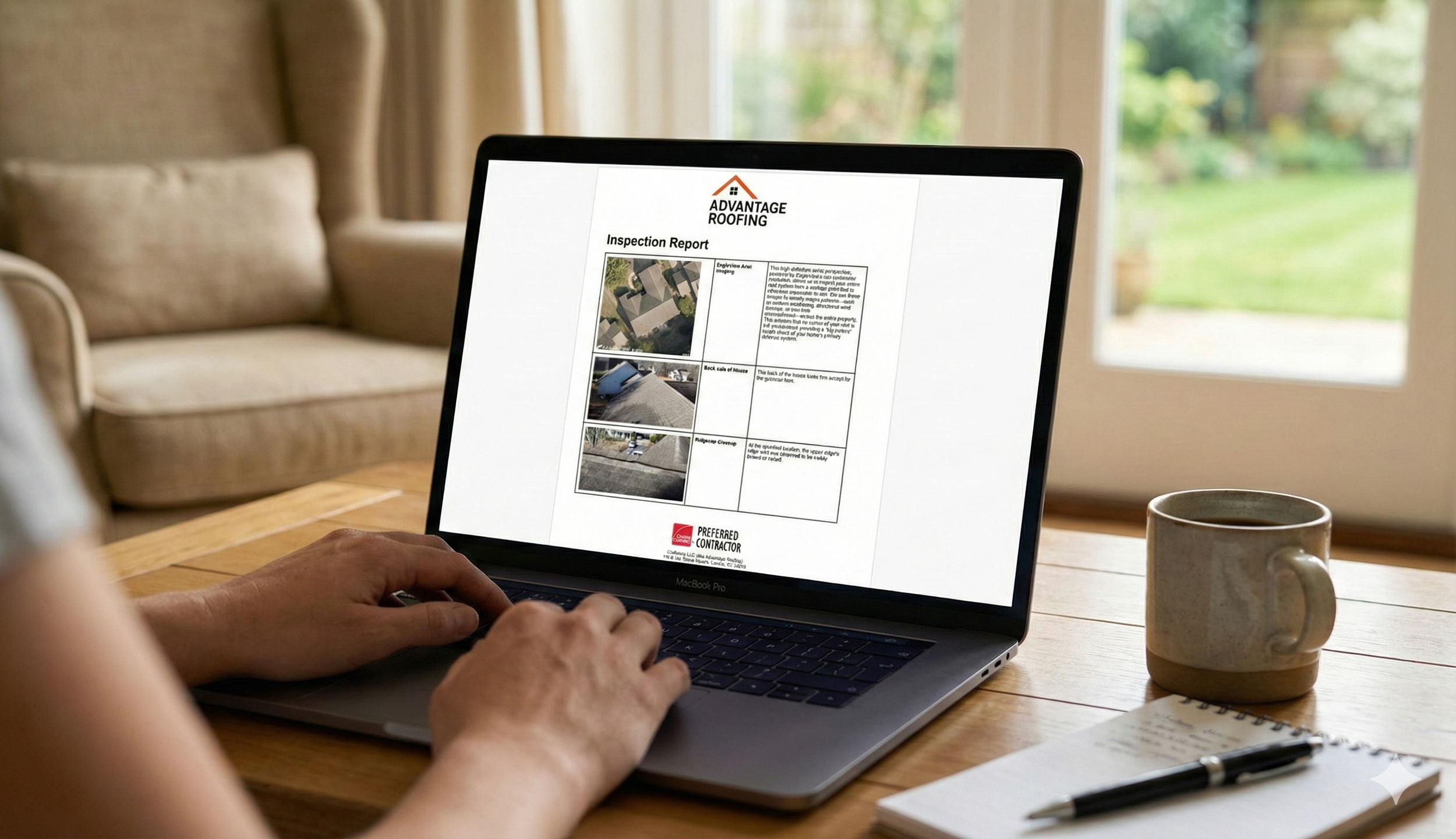 Person using a finger to interact with the touchscreen of a laptop placed on a table.