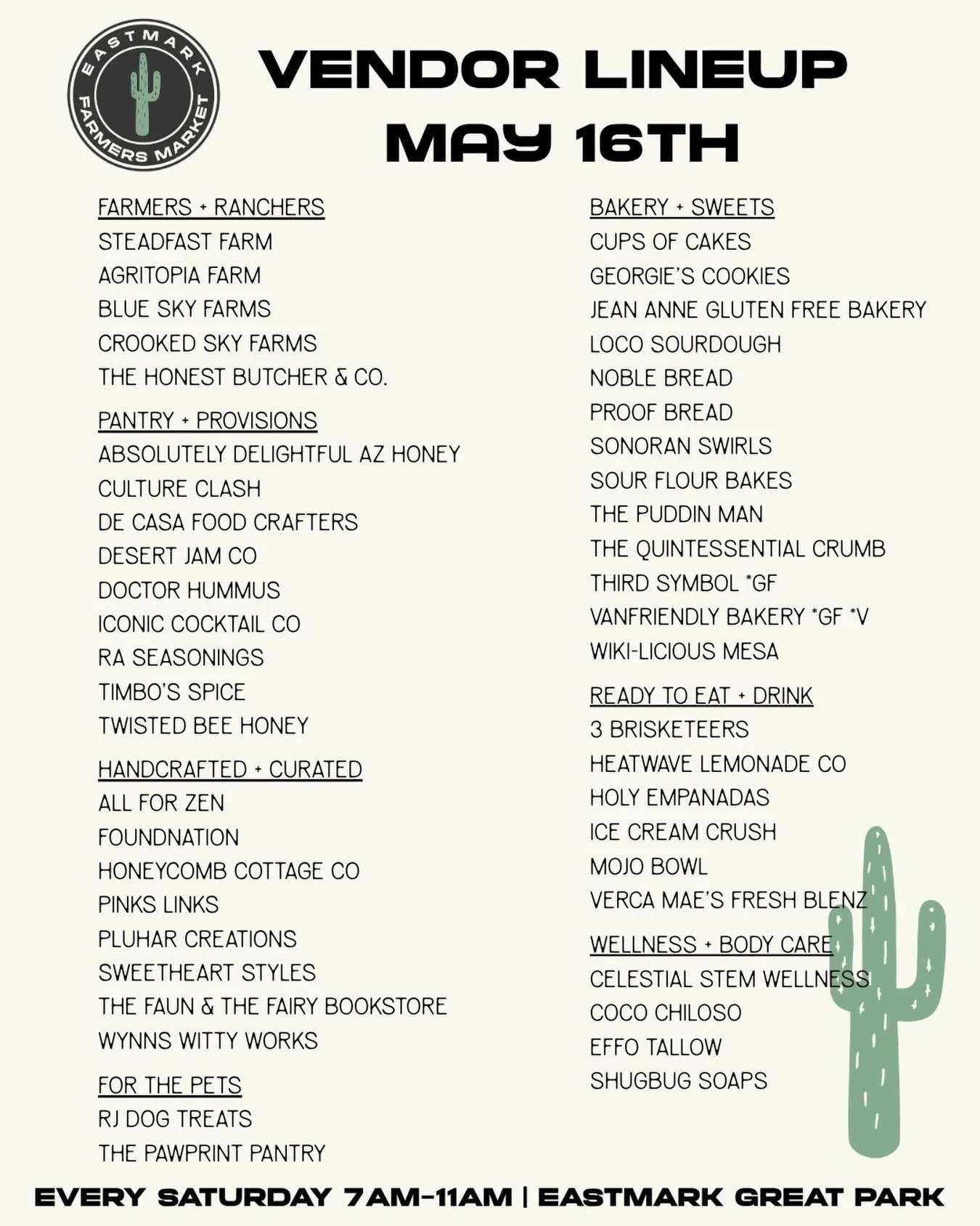 From fresh produce and artisan breads to slime building and ice cream, this Saturday&rsquo;s lineup has the whole family covered.

Stock your fridge, let the kids loose and make a whole morning of it. Don&rsquo;t forget the splash pad is just west of