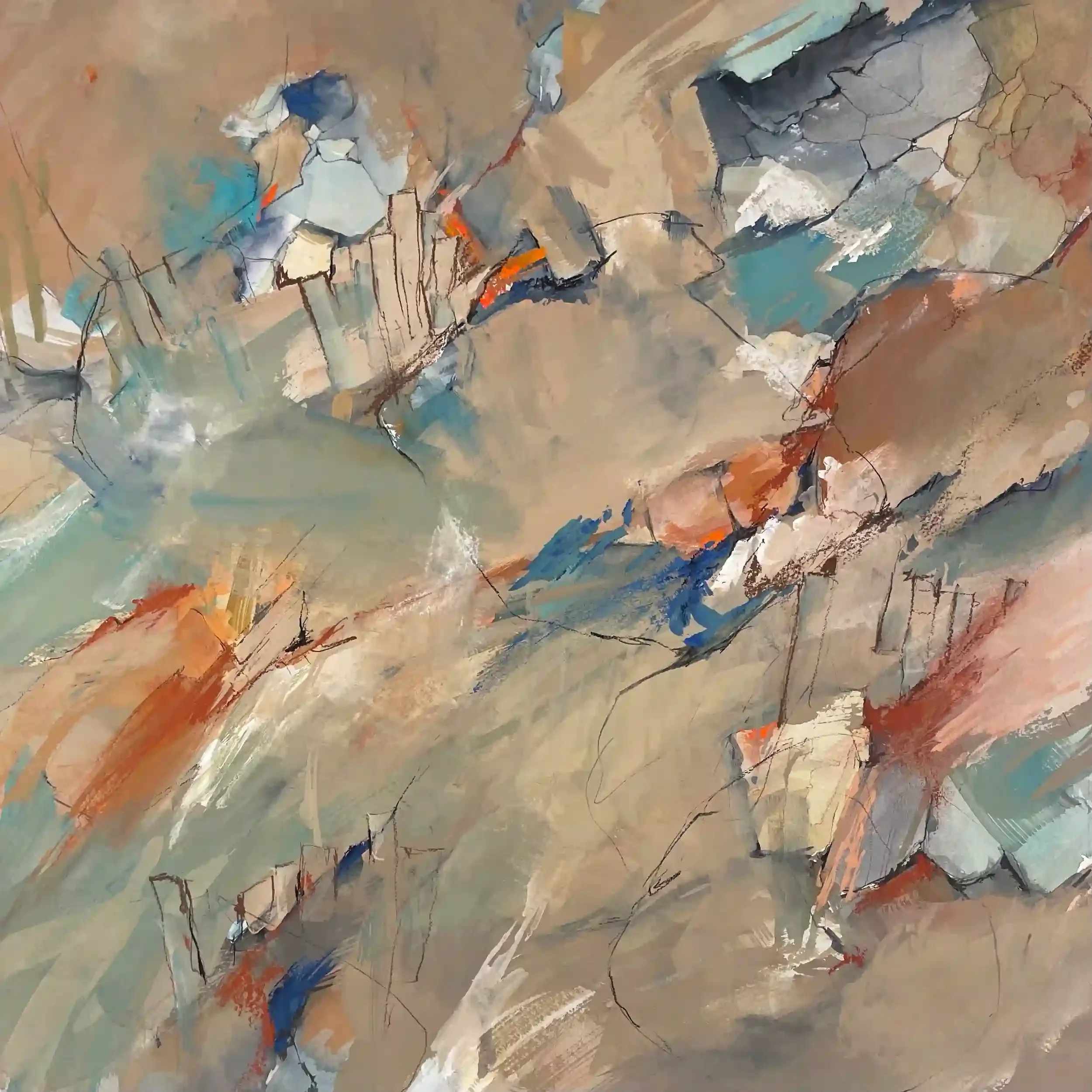  Vestiges  Mixed media on paper, 29-3/4 x 29-3/4" German silver metal frame, white mat. 2026. $2500